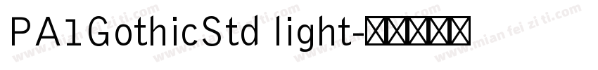 PA1GothicStd light字体转换